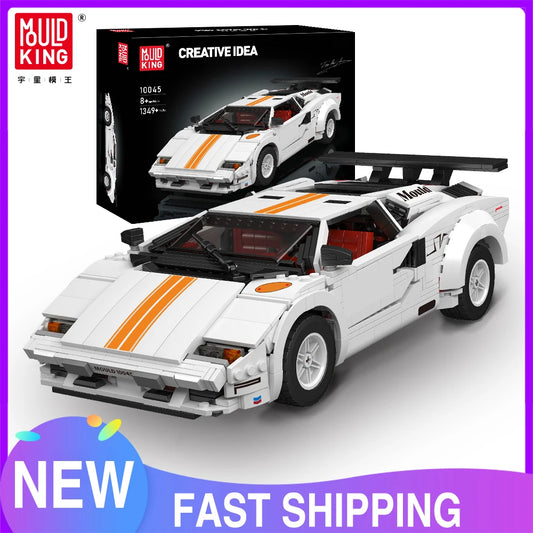 Mould King 10045 Technical Car Toys The MOC-82416 Countach Sport Racing Car Model Building Block Brick Kids Christmas Gifts